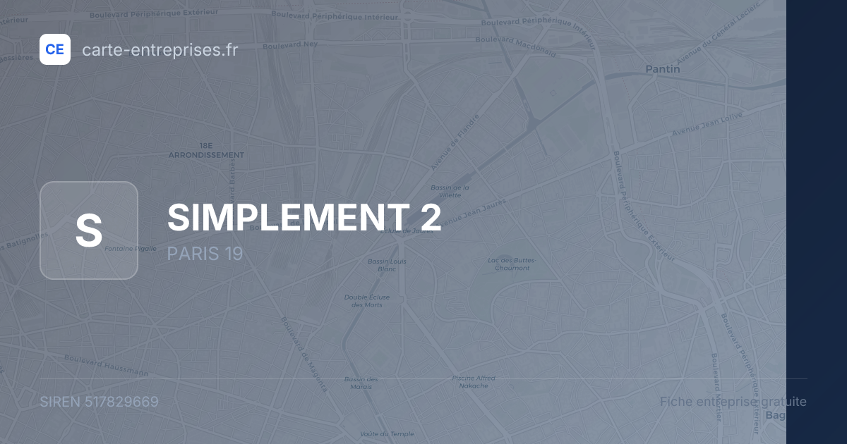 SIMPLEMENT 2 — 517829669 — fiche entreprise