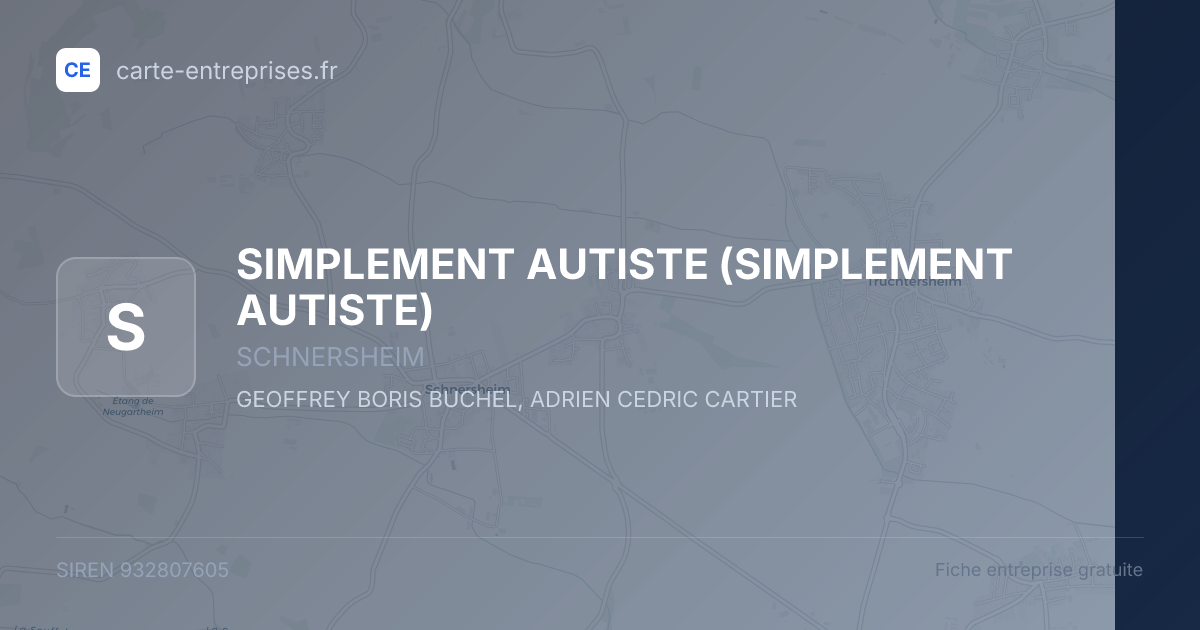 SIMPLEMENT AUTISTE — 932807605 — fiche entreprise