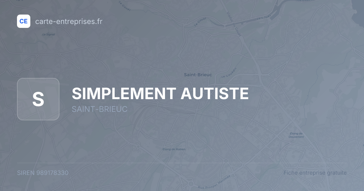 SIMPLEMENT AUTISTE — 989178330 — fiche entreprise