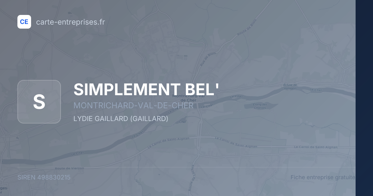 SIMPLEMENT BEL' — 498830215 — fiche entreprise