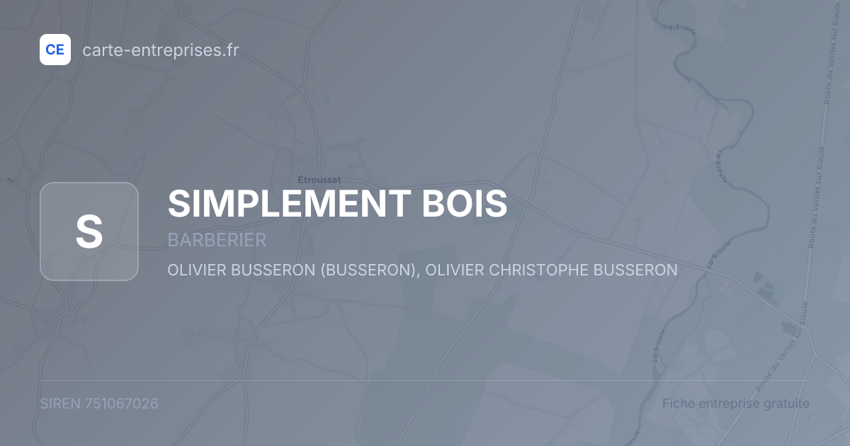 SIMPLEMENT BOIS — 751067026 — fiche entreprise