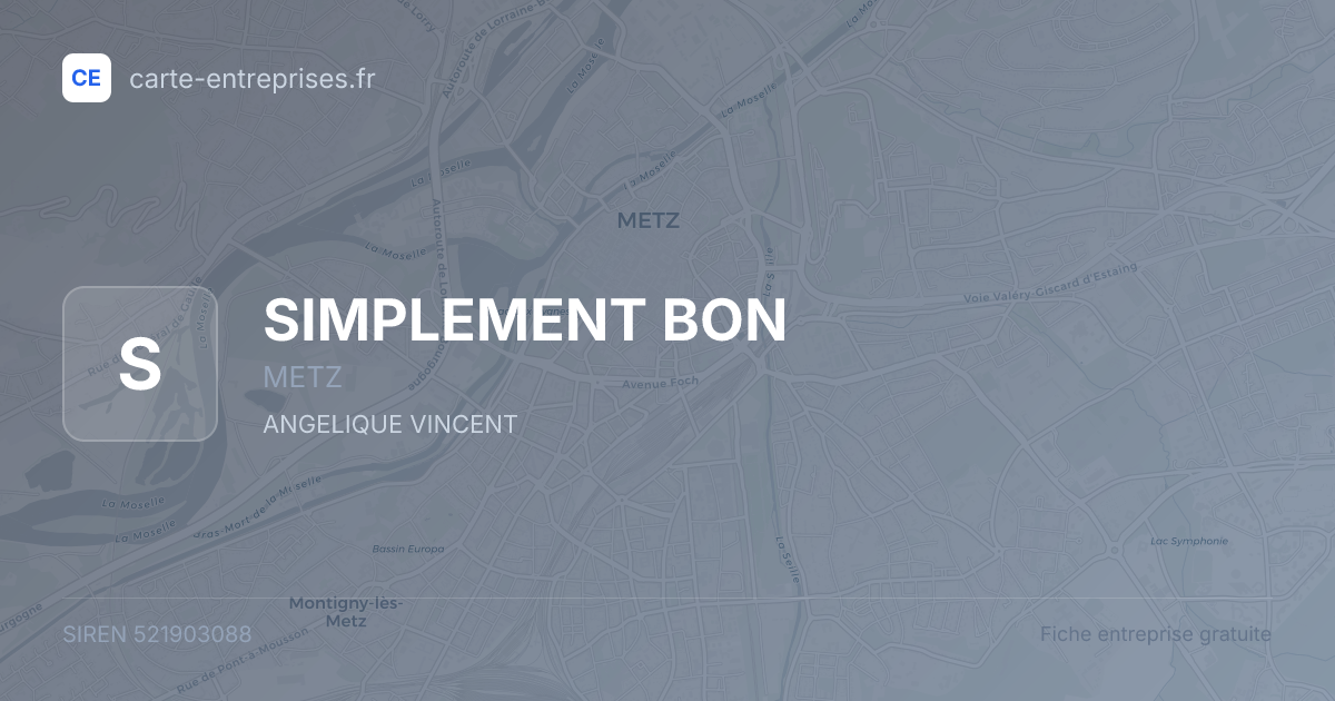 SIMPLEMENT BON — 521903088 — fiche entreprise
