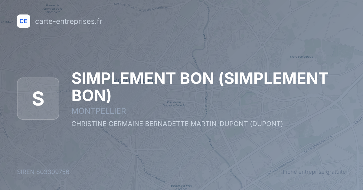 SIMPLEMENT BON — 803309756 — fiche entreprise