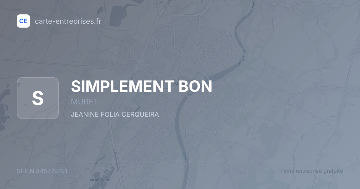 SIMPLEMENT BON — 845379791 — fiche entreprise