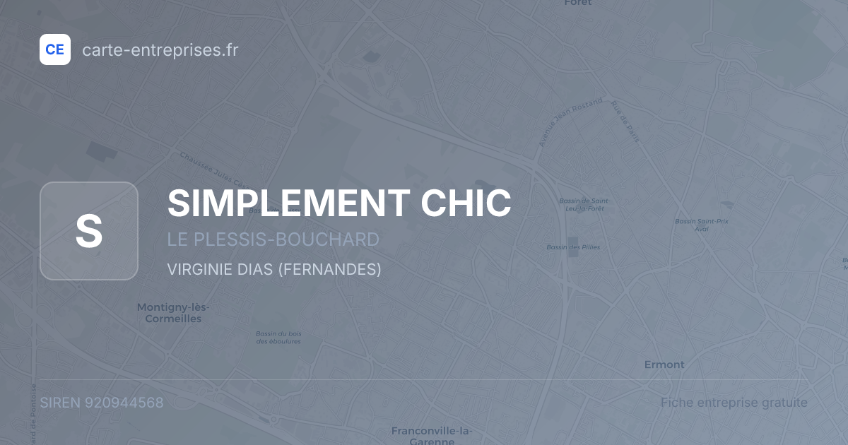 SIMPLEMENT CHIC — 920944568 — fiche entreprise