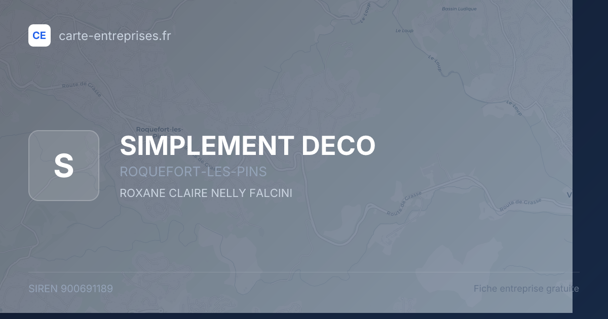 SIMPLEMENT DECO — 900691189 — fiche entreprise