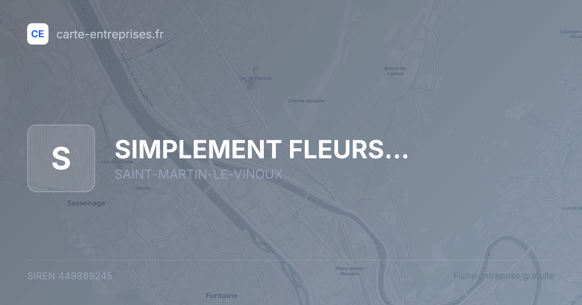 SIMPLEMENT FLEURS... — 449889245 — fiche entreprise
