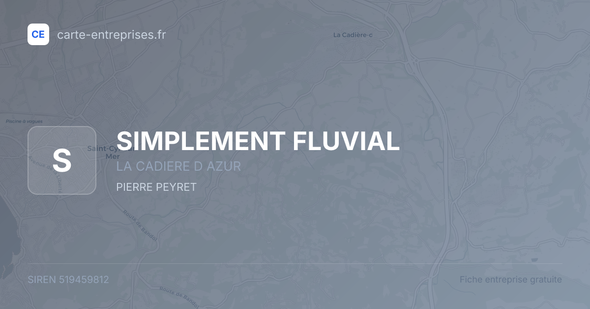 SIMPLEMENT FLUVIAL — 519459812 — fiche entreprise