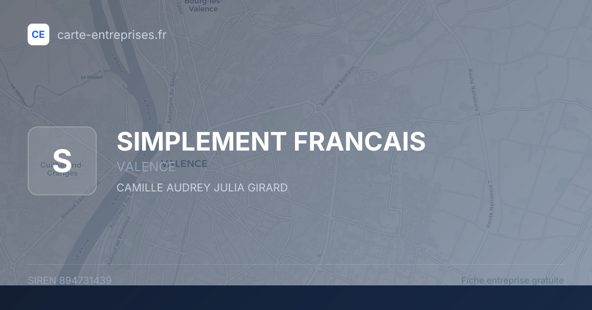 SIMPLEMENT FRANCAIS — 894731439 — fiche entreprise