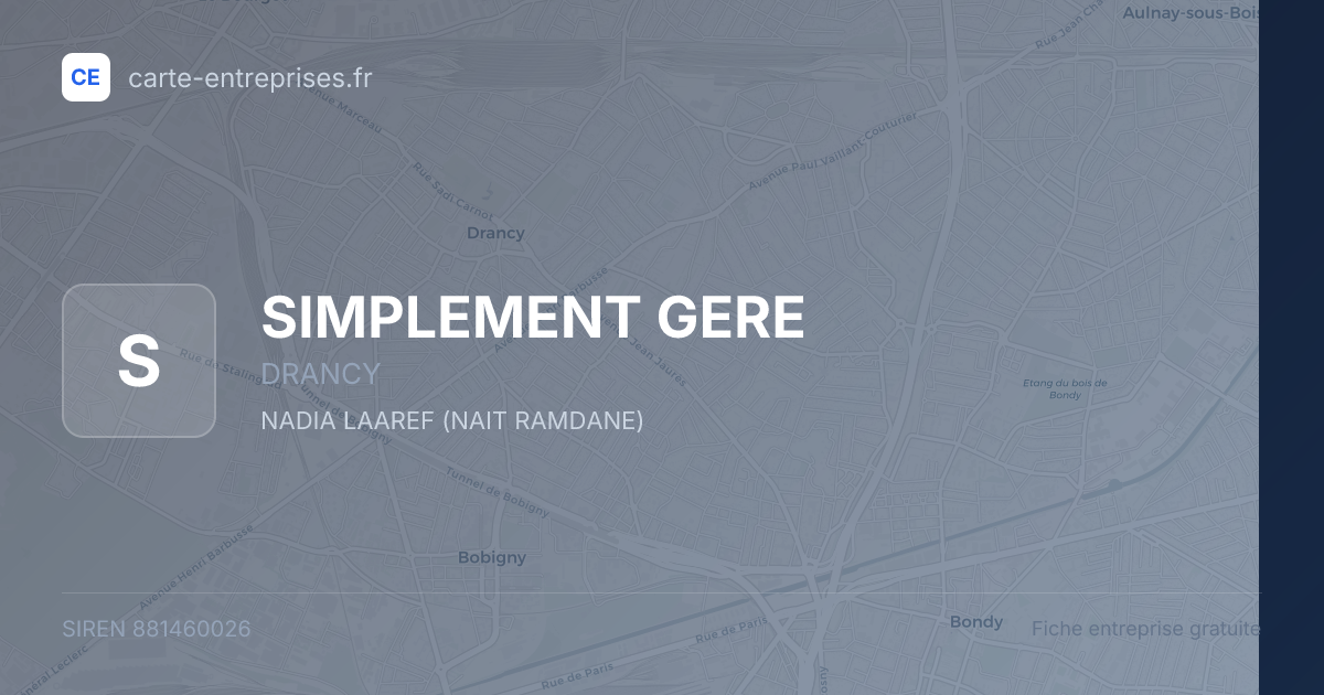 SIMPLEMENT GERE — 881460026 — fiche entreprise