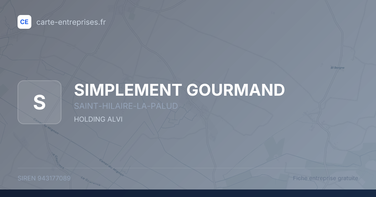 SIMPLEMENT GOURMAND — 943177089 — fiche entreprise