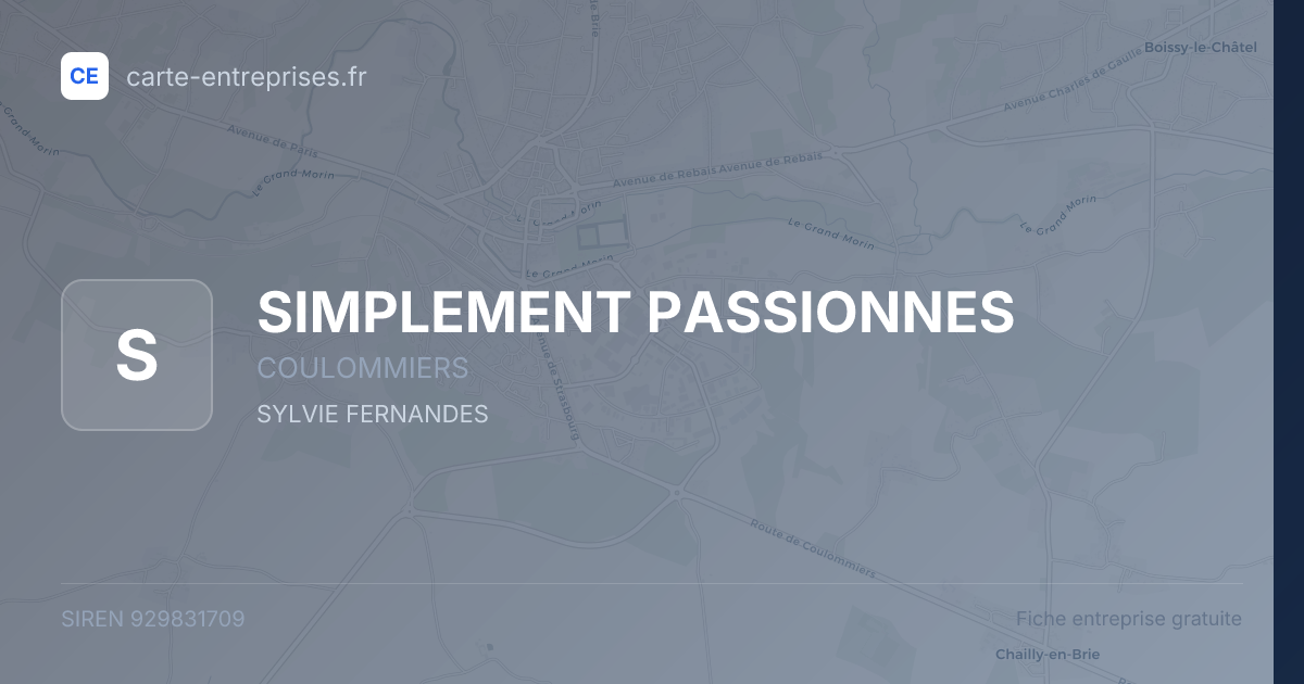 SIMPLEMENT PASSIONNES — 929831709 — fiche entreprise
