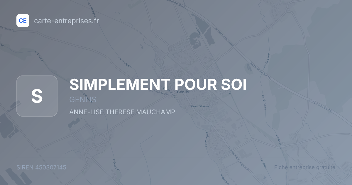 SIMPLEMENT POUR SOI — 450307145 — fiche entreprise