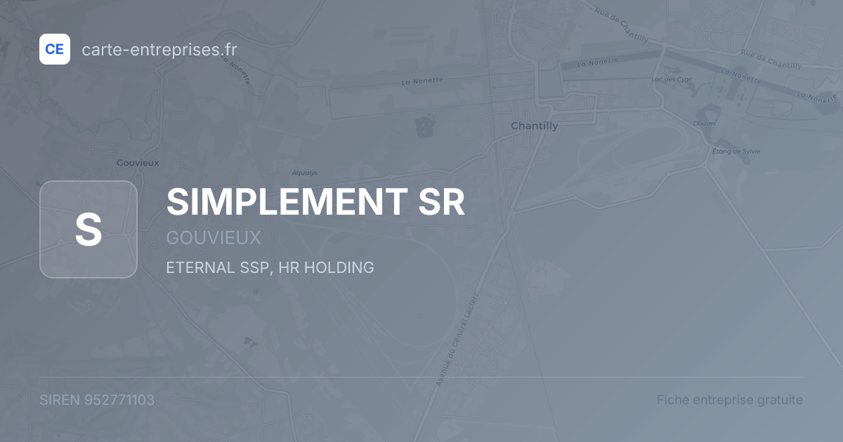 SIMPLEMENT SR — 952771103 — fiche entreprise