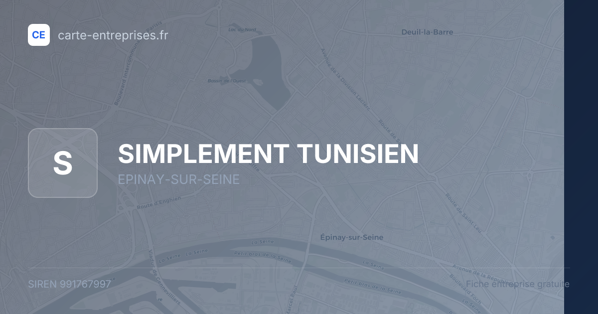 SIMPLEMENT TUNISIEN — 991767997 — fiche entreprise