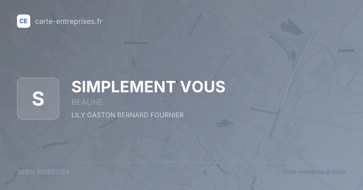 SIMPLEMENT VOUS — 950992784 — fiche entreprise