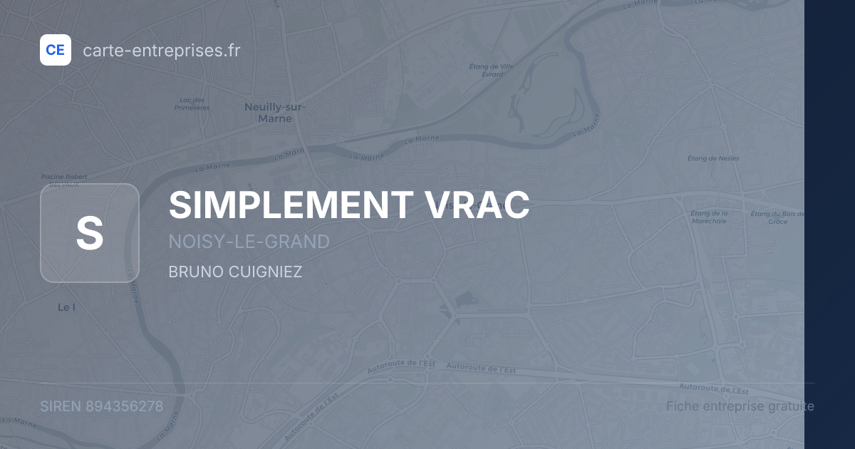 SIMPLEMENT VRAC — 894356278 — fiche entreprise