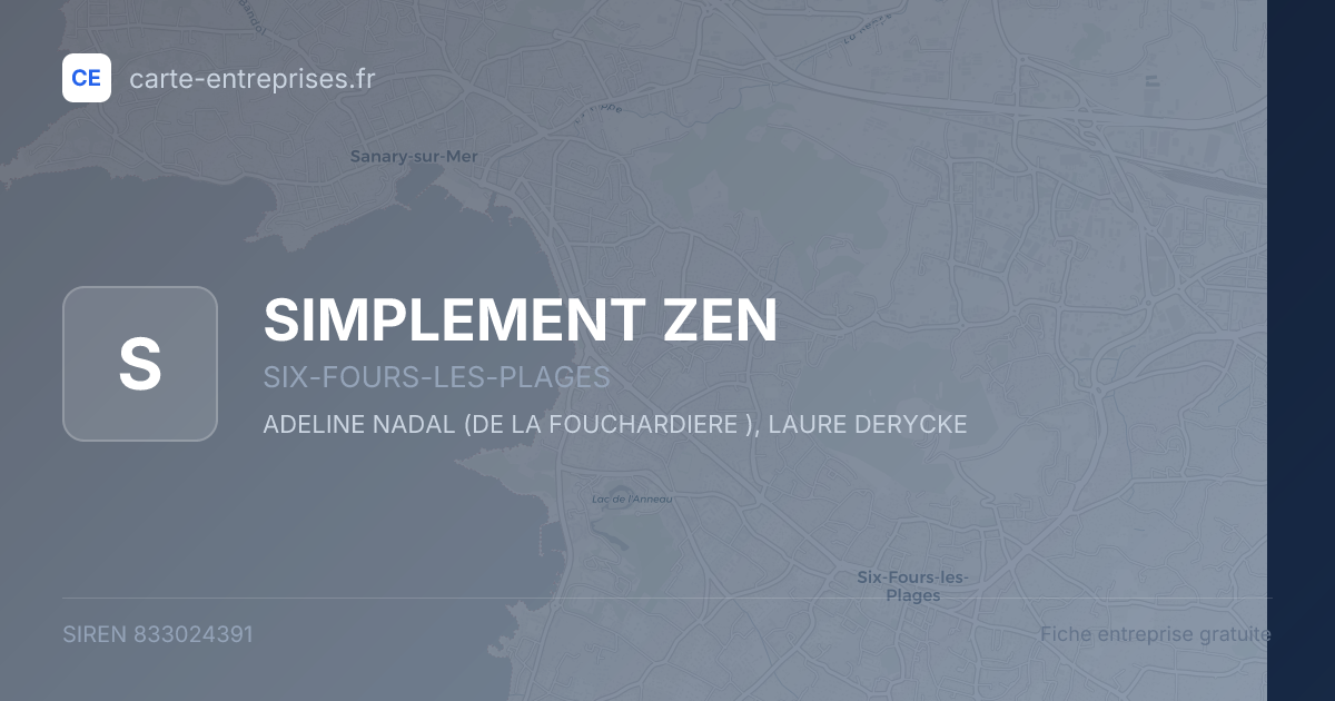 SIMPLEMENT ZEN — 833024391 — fiche entreprise