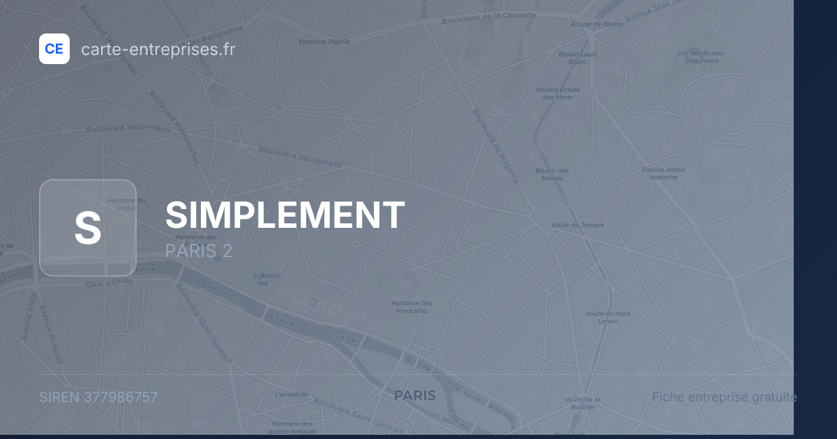 SIMPLEMENT — 377986757 — fiche entreprise