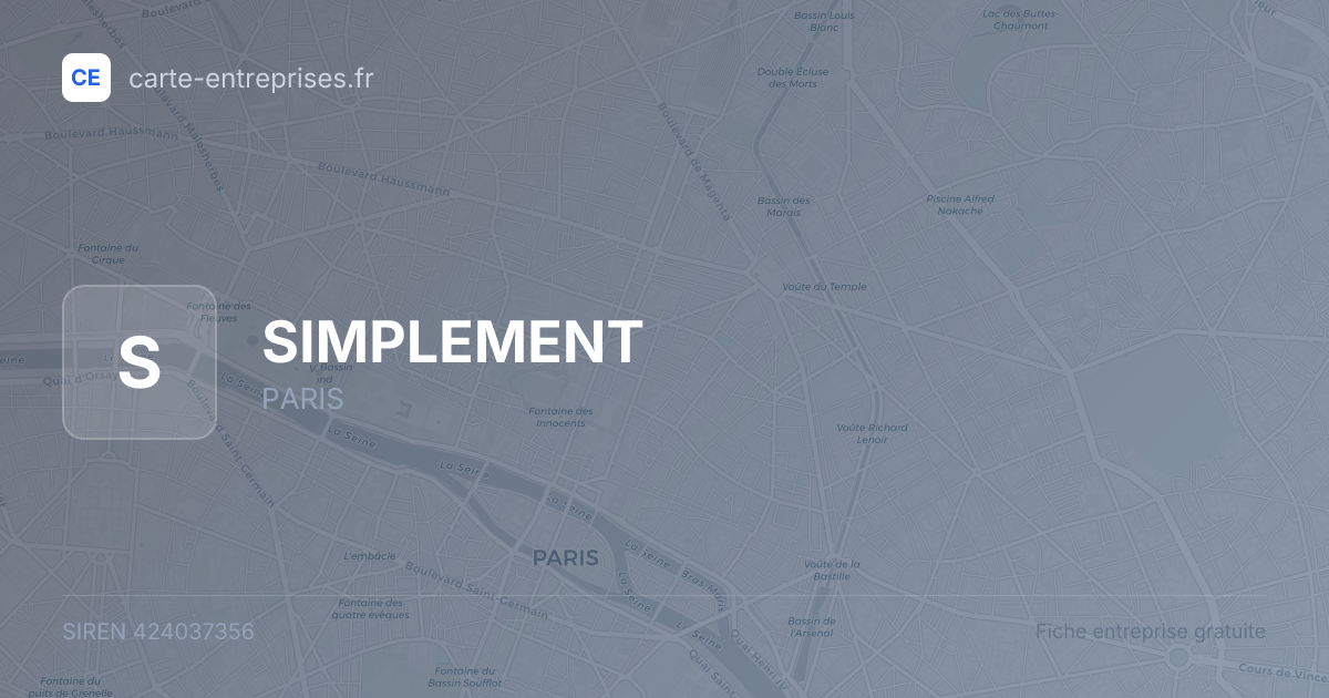 SIMPLEMENT — 424037356 — fiche entreprise