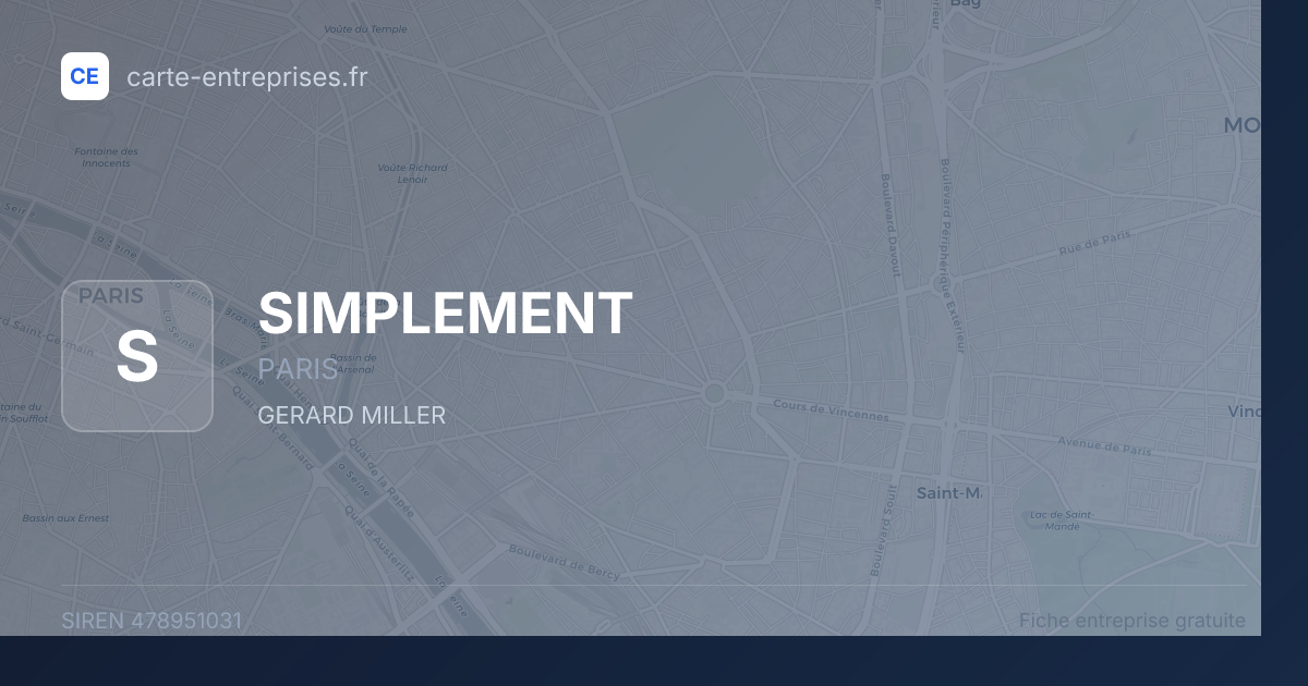 SIMPLEMENT — 478951031 — fiche entreprise