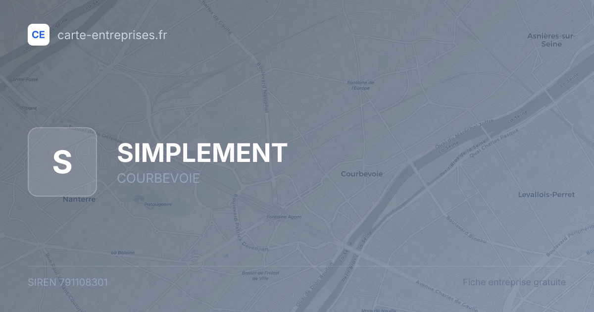 SIMPLEMENT — 791108301 — fiche entreprise