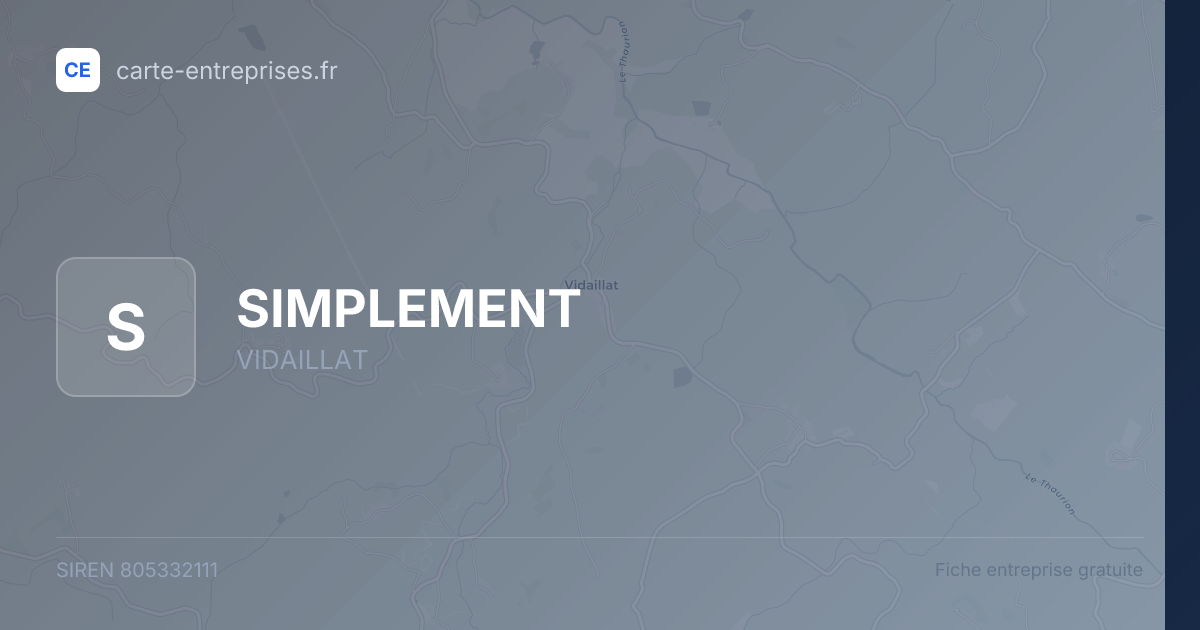 SIMPLEMENT — 805332111 — fiche entreprise