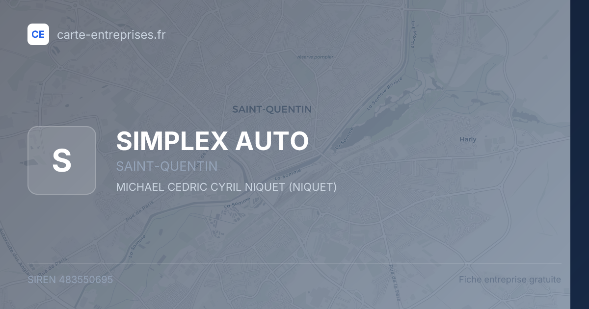 SIMPLEX AUTO — 483550695 — fiche entreprise