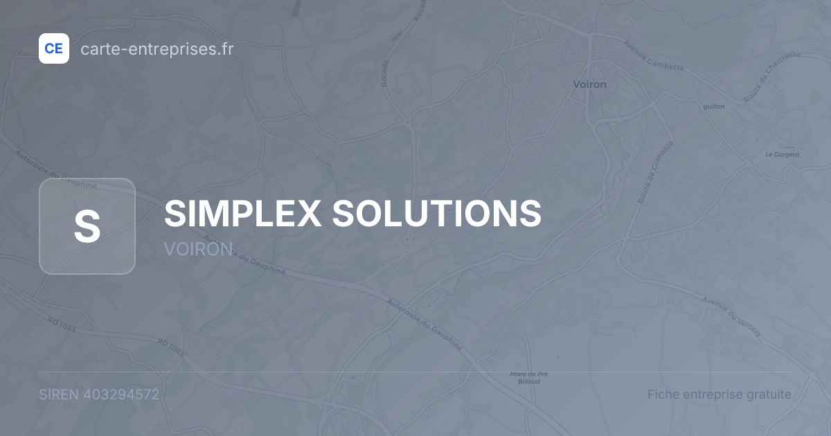 SIMPLEX SOLUTIONS — 403294572 — fiche entreprise