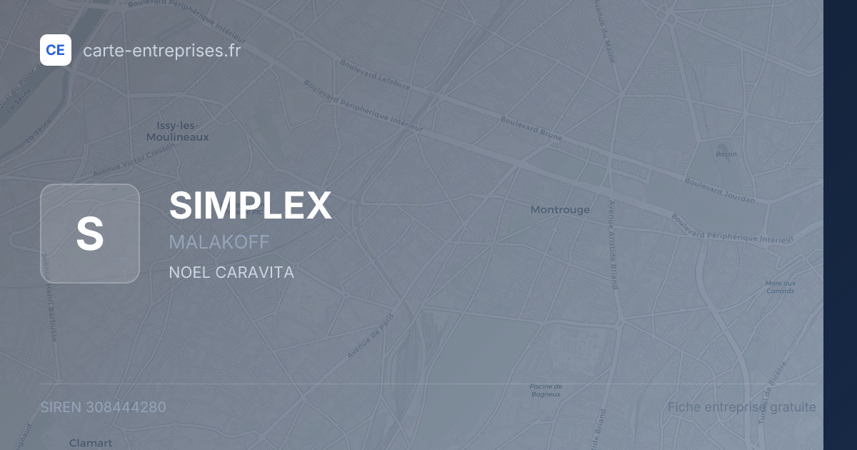 SIMPLEX — 308444280 — fiche entreprise