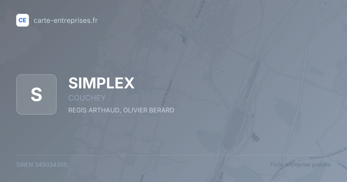 SIMPLEX — 349034355 — fiche entreprise