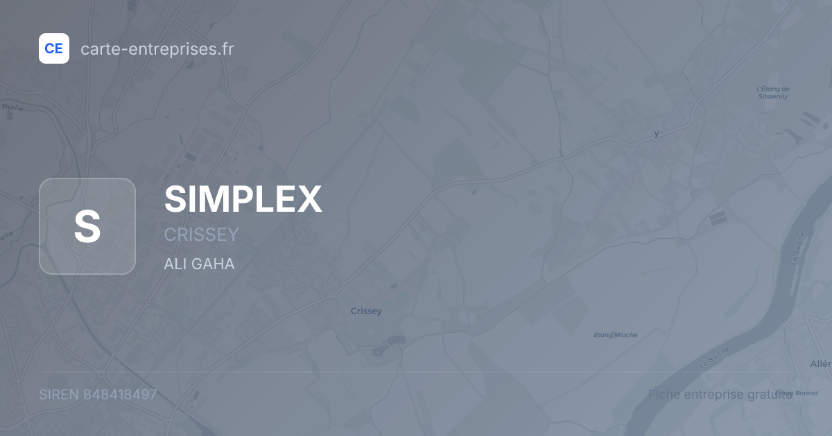 SIMPLEX — 848418497 — fiche entreprise