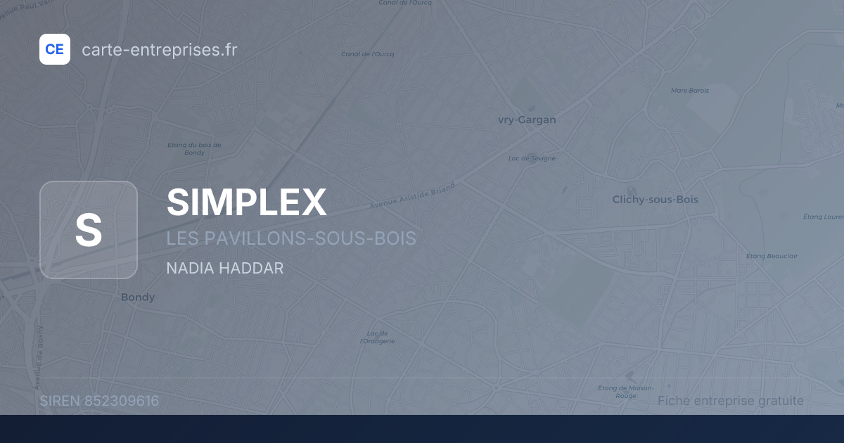 SIMPLEX — 852309616 — fiche entreprise