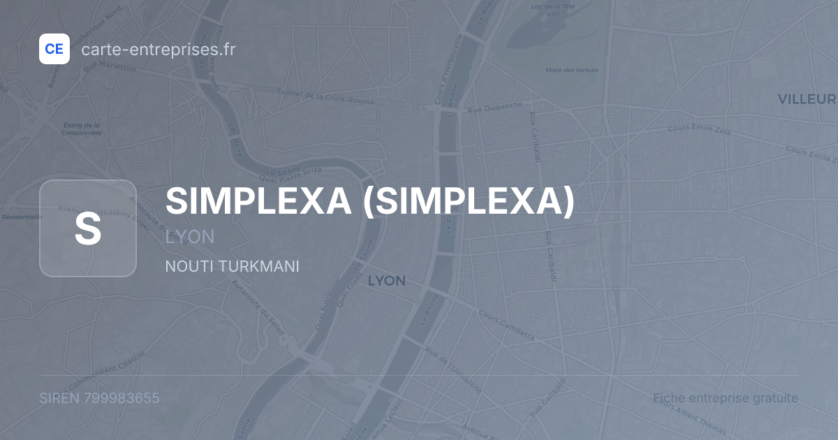 SIMPLEXA — 799983655 — fiche entreprise