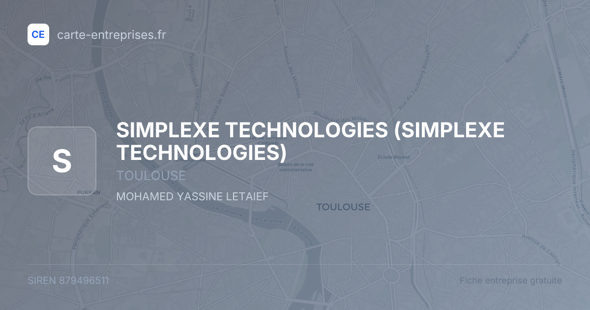 SIMPLEXE TECHNOLOGIES — 879496511 — fiche entreprise