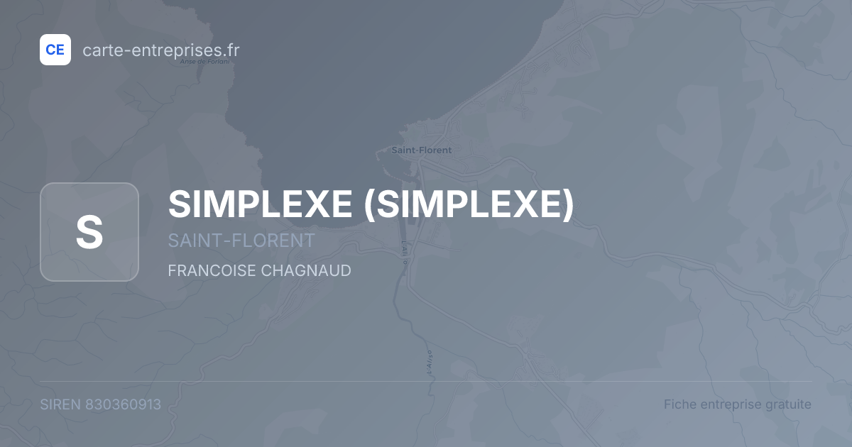 SIMPLEXE — 830360913 — fiche entreprise