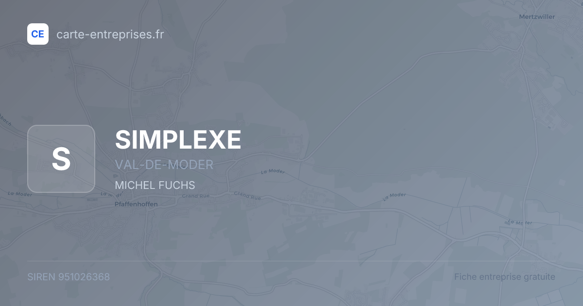 SIMPLEXE — 951026368 — fiche entreprise