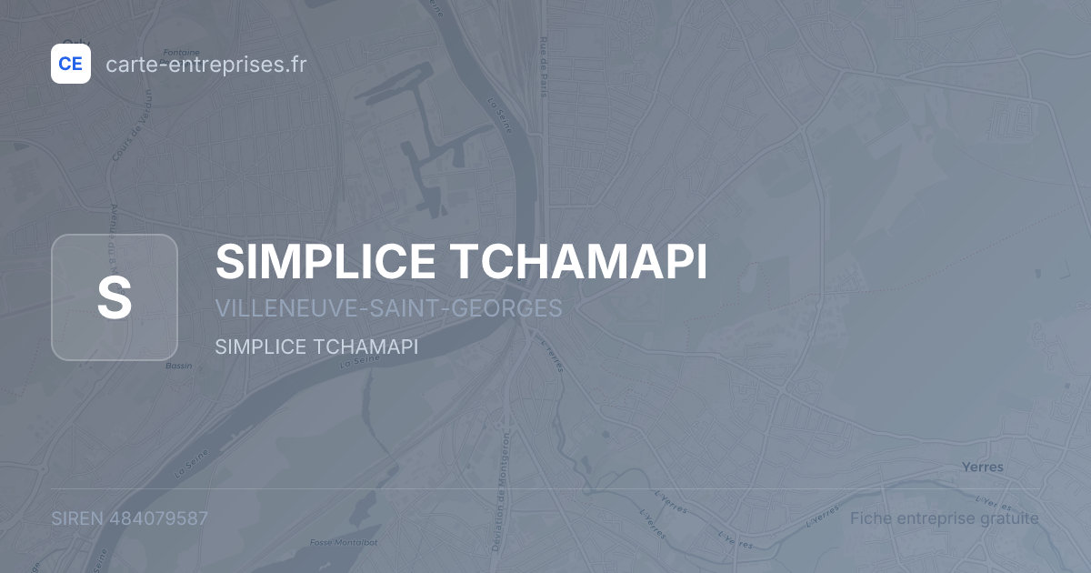 SIMPLICE TCHAMAPI — 484079587 — fiche entreprise