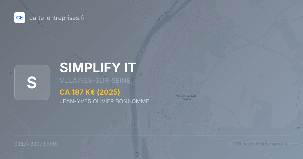 SIMPLIFY IT — 820737948 — fiche entreprise