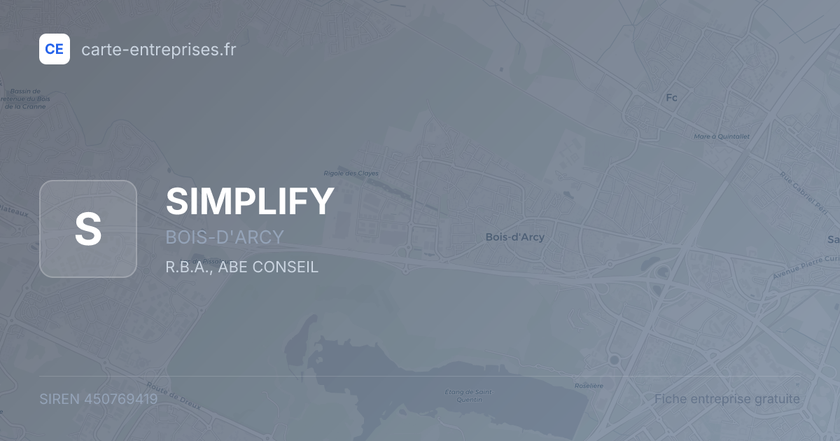 SIMPLIFY — 450769419 — fiche entreprise