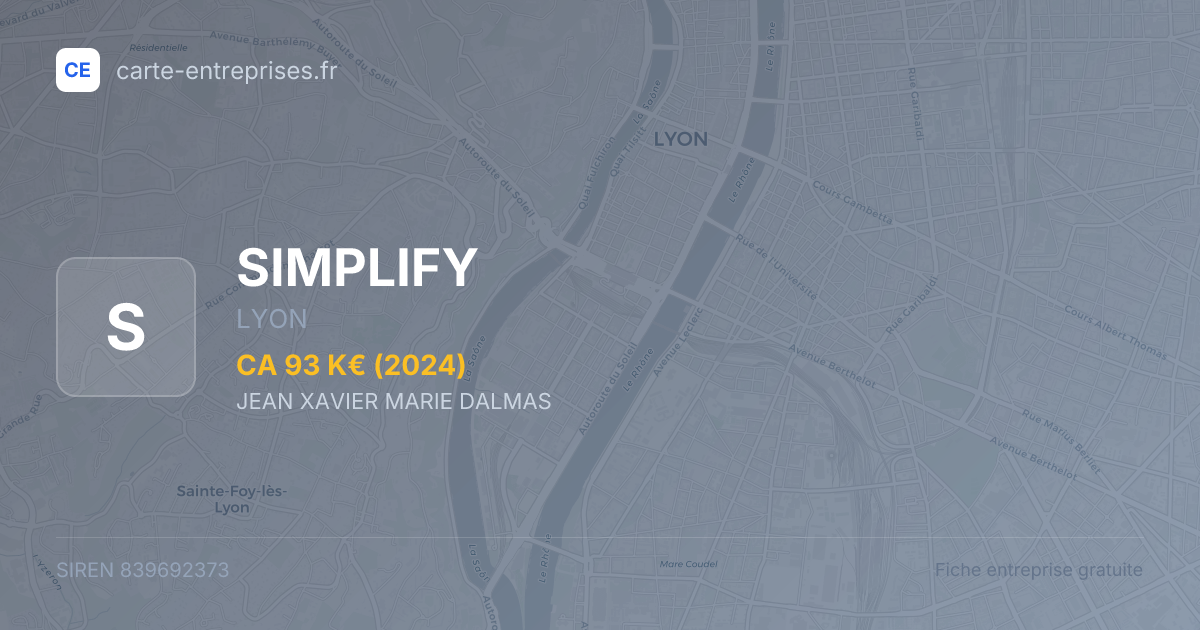 SIMPLIFY — 839692373 — fiche entreprise