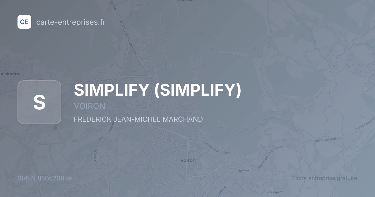 SIMPLIFY — 850520859 — fiche entreprise