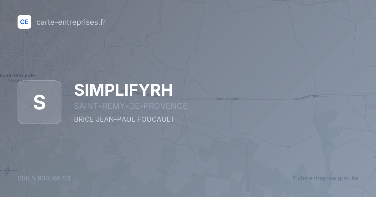 SIMPLIFYRH — 938596731 — fiche entreprise