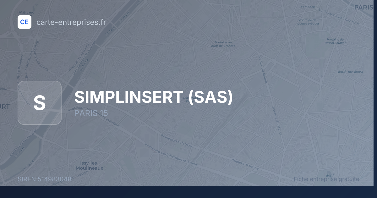SIMPLINSERT (SAS) — 514983048 — fiche entreprise