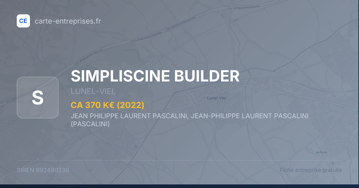 SIMPLISCINE BUILDER — 892490236 — fiche entreprise