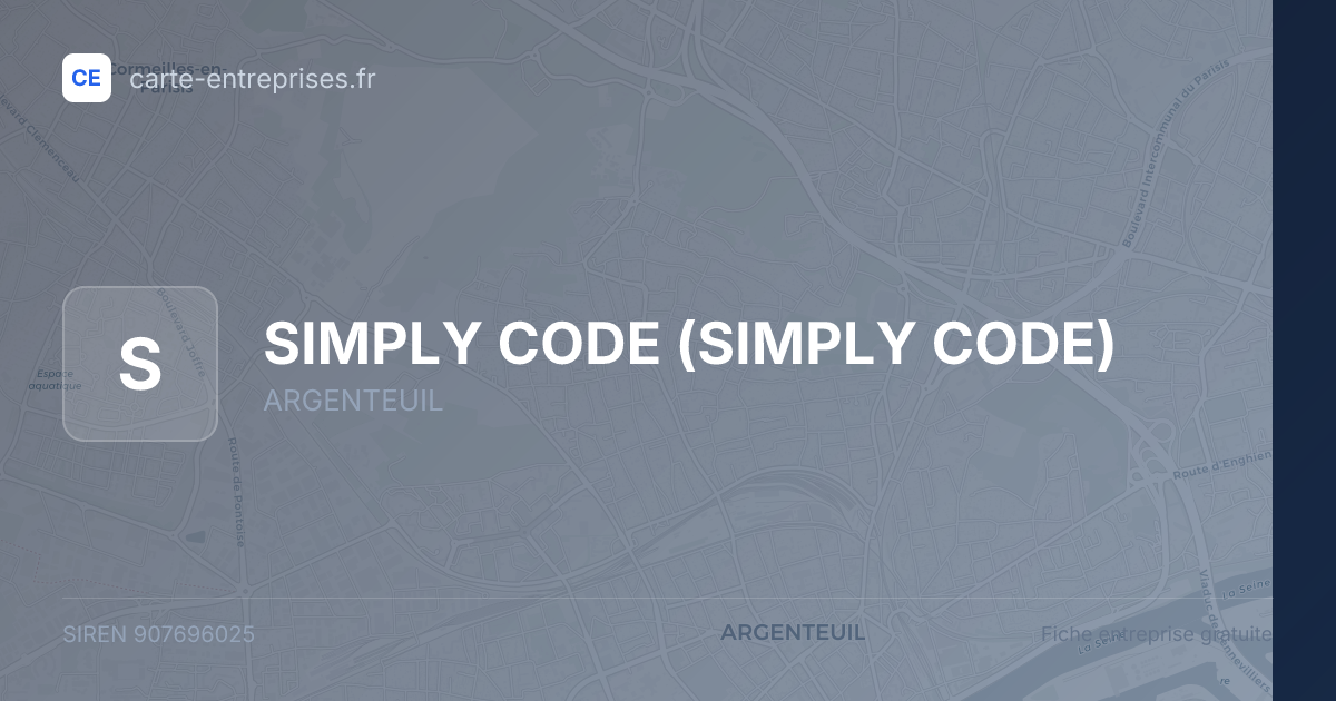 SIMPLY CODE — 907696025 — fiche entreprise