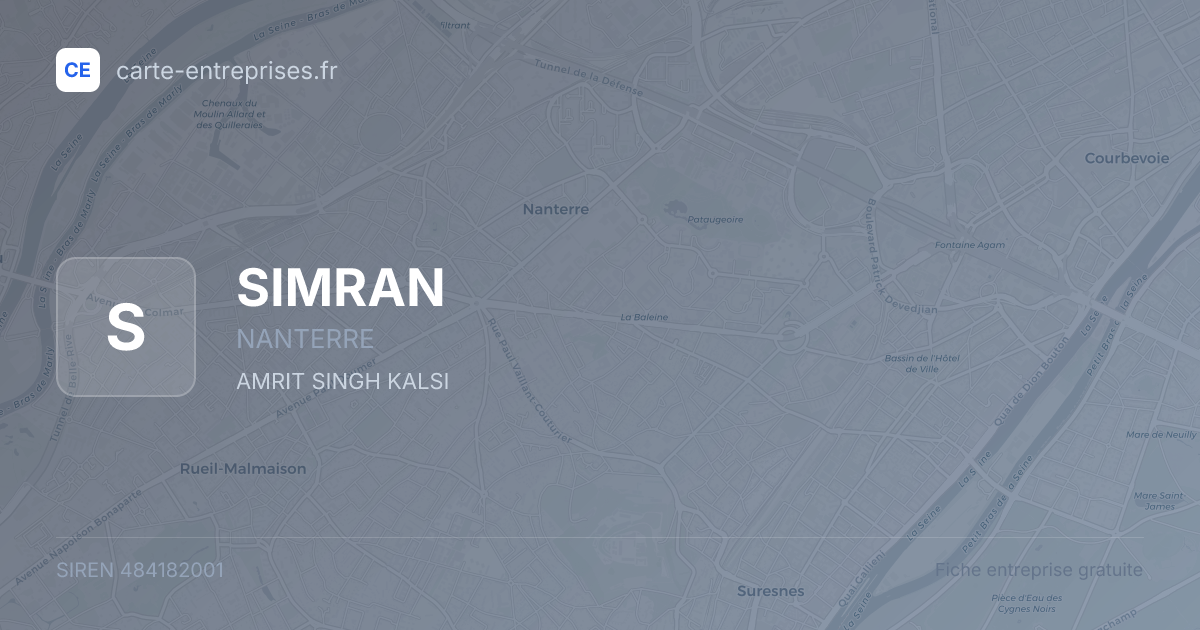 SIMRAN — 484182001 — fiche entreprise