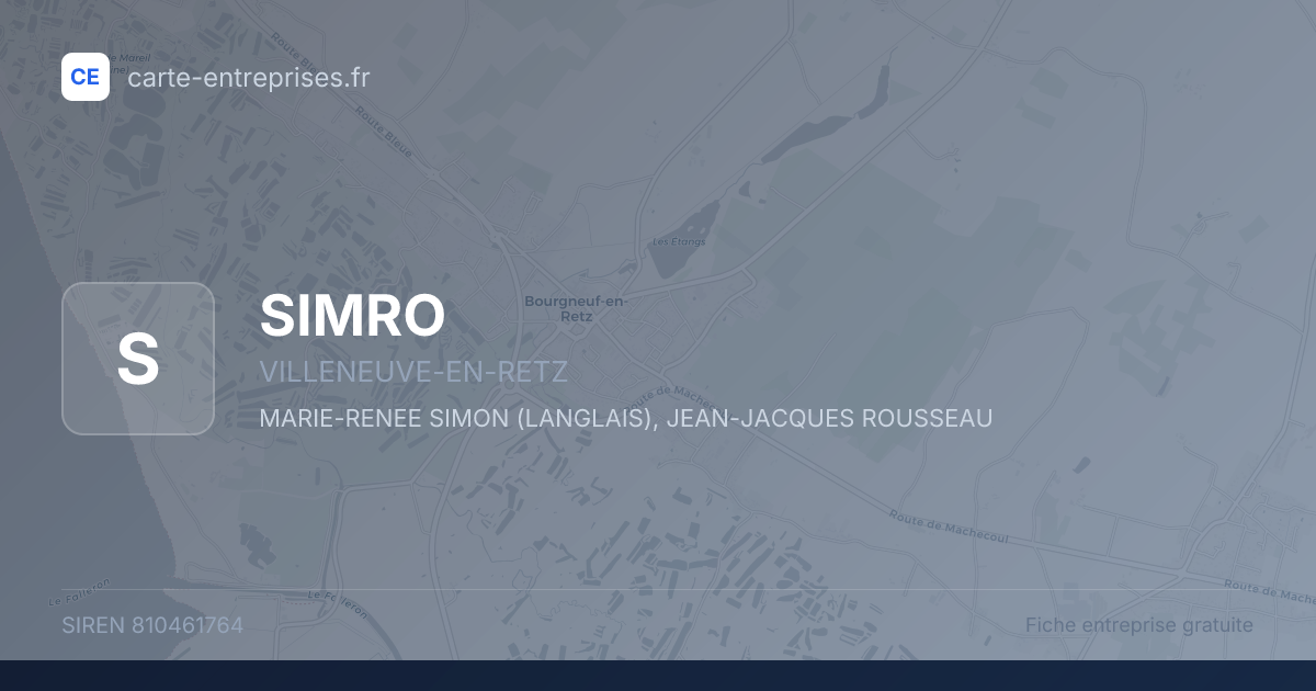 SIMRO — 810461764 — fiche entreprise