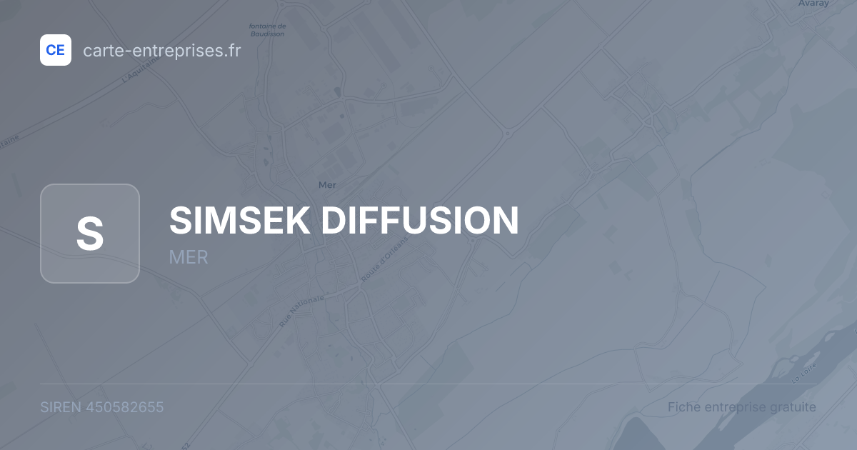 SIMSEK DIFFUSION — 450582655 — fiche entreprise