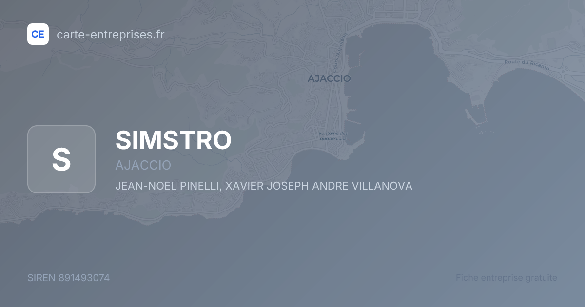 SIMSTRO — 891493074 — fiche entreprise